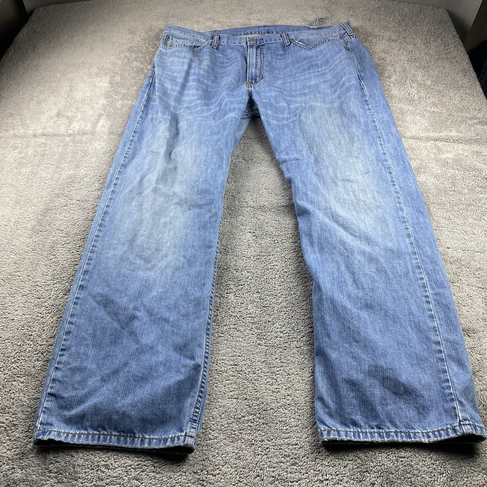 Levis 569 Loose Straight Jeans Mens 38x32 Blue Medium Wash Mid Rise 100%‎ Cotton
